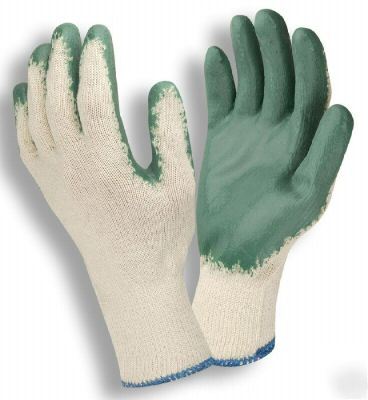 Latex palm coated string knit work garden gloves lot/12