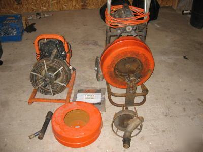 2 drain and sewer machines , with extras