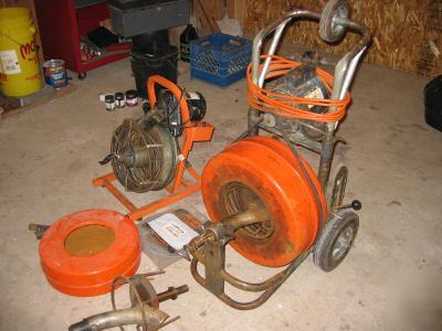 2 drain and sewer machines , with extras