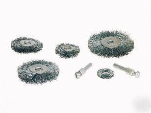 Steel brush set 5 piece rotary