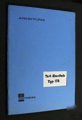 Tektronix tek 178 original operators manual