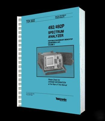 Tektronix tek 492 / 492P service vol 2 reprint + cd