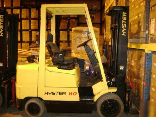 2004 hyster S60XM 3.0L lpg 6000LB. 2STGE 126