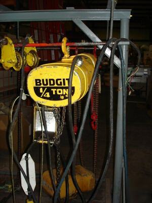 Budgit 1/4 ton electric trolley hoist