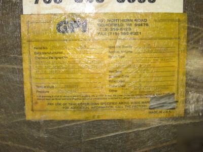 5000 gallon fiberglass holding tank