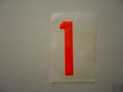 Fire helmet reflective stickers/decals -numbers--