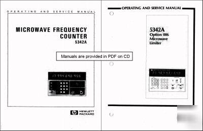 Hp 5342A operating/service manuals two volumes not mil 