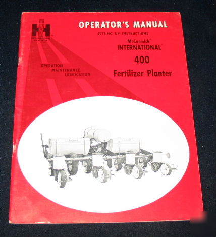 Ih intl harvester 400 fertilizer planter