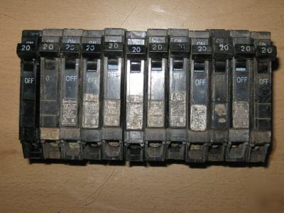 12 ge thqp 20 amp 1 pole breakers ups shipping