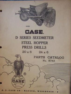 1961 case d series grain drill original parts manual