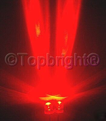 50 pcs mega bright red led 10MM 60,000 mcd f/r