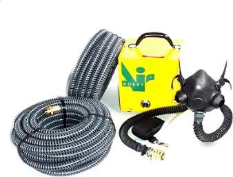 80' hs supplied fresh air breathing respirator 1/2 mask