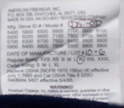 American firewear DS02 leather ff'ing glove. size: m