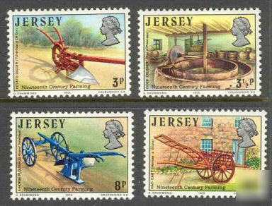 Cider crusher plough hay cart potato digger stamp set