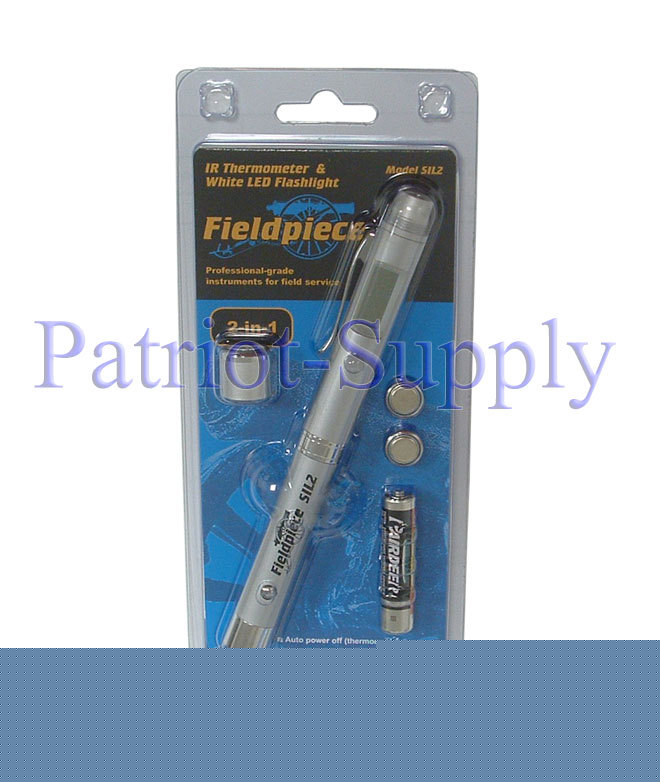 Fieldpiece SIL2 infrared thermometer and flashlight