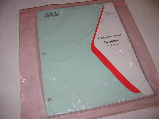 G29310 tektronix / sony DG2020A programmer manual
