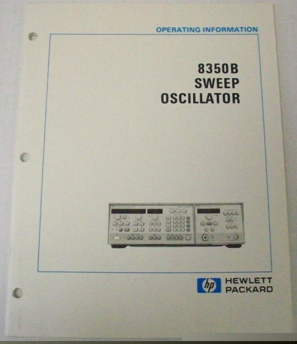 Hp 8350B sweep oscillator operating information $5 ship