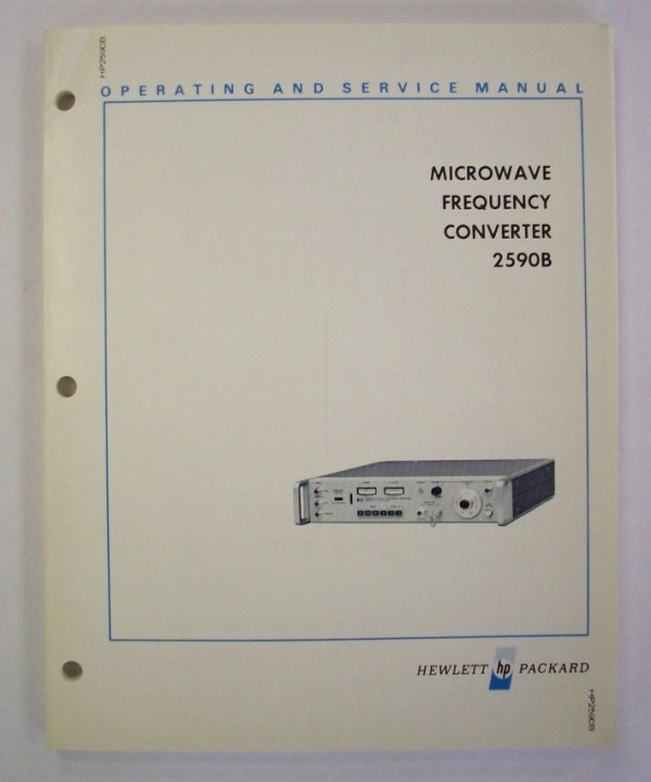 Hp / agilent 2590B op/service manual - $5 shipping 