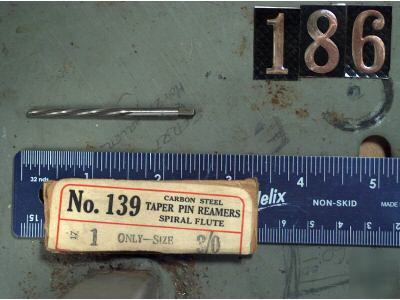  taper pin reamers spiralflute carbonsteel N0. 3/0