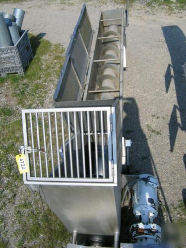 18â€ dia x 16â€™-6â€ long wolfking ss screw conveyor (4722