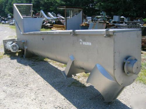 18â€ dia x 16â€™-6â€ long wolfking ss screw conveyor (4722