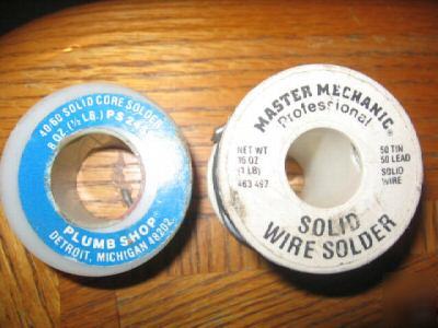 2 rolls of solder 1 lb 50/50 & 8 oz 40/60