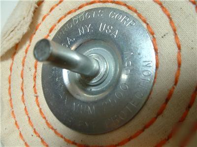 4 inch 1/2 thick 1/4 shaft buffing pads med/ hard