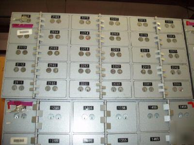 Bank safe deposit boxes 30 3X5 openings gray bx locks