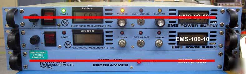 Electronic measurements EMS100-10 100V dc power supply
