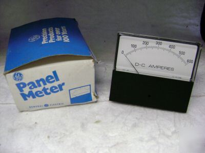 General electric ge dc amperes panel meter unused