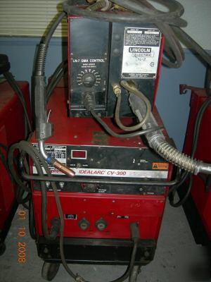 Lincoln electric idealarc cv-300 welder w/ feeder nice 
