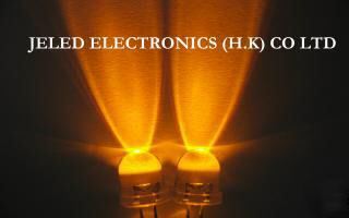 New 100X 8MM yellow led lamp wide view@45,000MCD f/ship