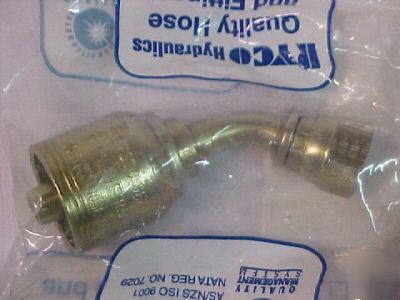 New bag of 5 ryco T225-0609 jic female 45 degree bend 