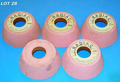 New radiac 4X1-1/2X1-1/4 80GRIT grinding wheels 5LOT