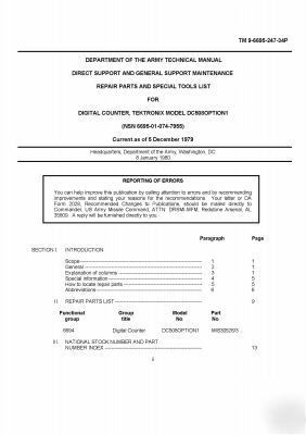 Tek tektronix DC508 option 1 maintenance repair manual