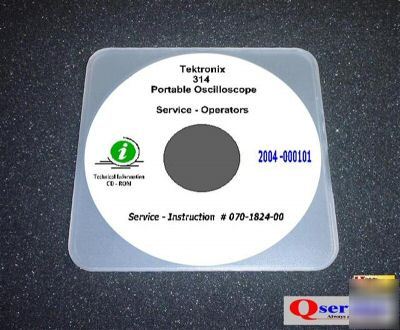 Tektronix tek 314 oscilloscope service - oprs manual cd