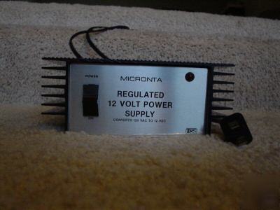 Micronta regulated 12 volt power supply 120 ac to 12 dc