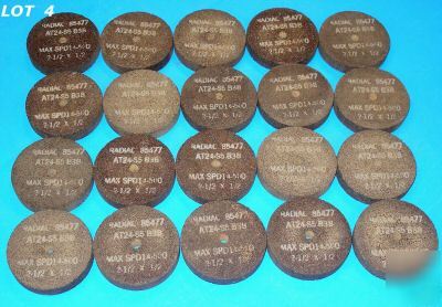 New radiac 2-1/2X1/2X1/4 grinding wheel lot/20 type 1