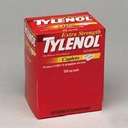 Pain relievers - tylenol ex - 50 packs/box - one box
