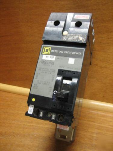 Square d i-line breaker FAB26040AB 40 amp 40A 40AMP a