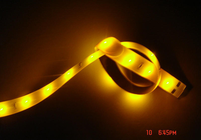 Yellow 12V 30CM waterproof 15PCS 0603 smd led strip