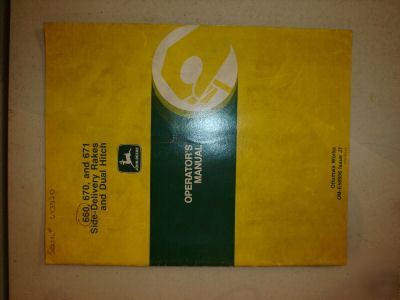 John deere 660 670 671 side rake operators manual