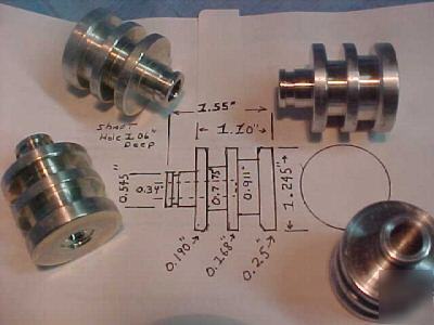 New rubber belt aluminum pully (15) 