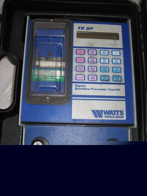 Watts tk-dp tkdp backflow preventer test kit regulator