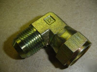 Sae 37Â° (jic) steel swivel nut 90Â° elbow fitting #12 