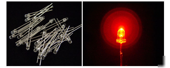 10 sets 3MM red 12V ready 3000MCD led leds