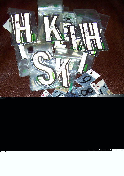 117-pc lot asst hy-ko self adhesive letters & numbers