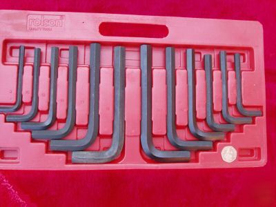 12 piece jumbo a-f / metric hex key tool set