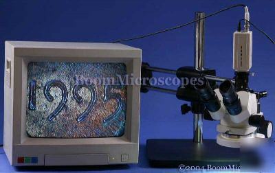 6.5X - 60X high ratio zoom stereo heavy boom microscope