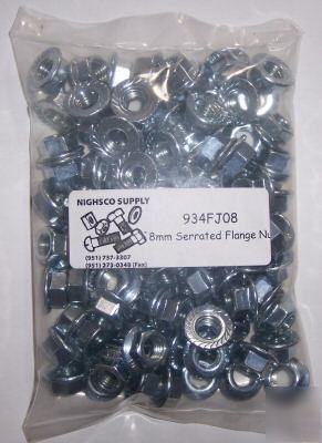 8MM serrated flange nut -100 quant-high qual-934FJ08
